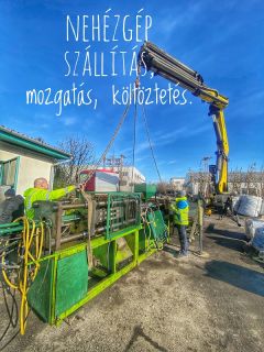 nehézgép szállítás, költöztetés